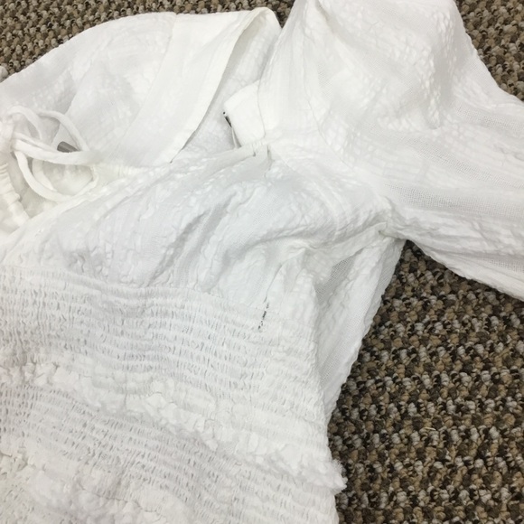 FREE PEOPLE “LOLITA” Pheasant Top in white size S - Picture 12 of 12